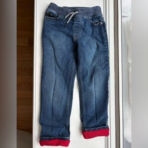 Boys Lands End Lined Jeans- Size 6/7